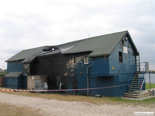 fire damaged clubhouse