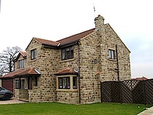 modern stone detached house